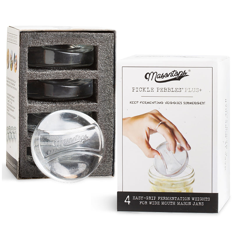 Masontops | Glass Fermentation Weights, Wide Mouth