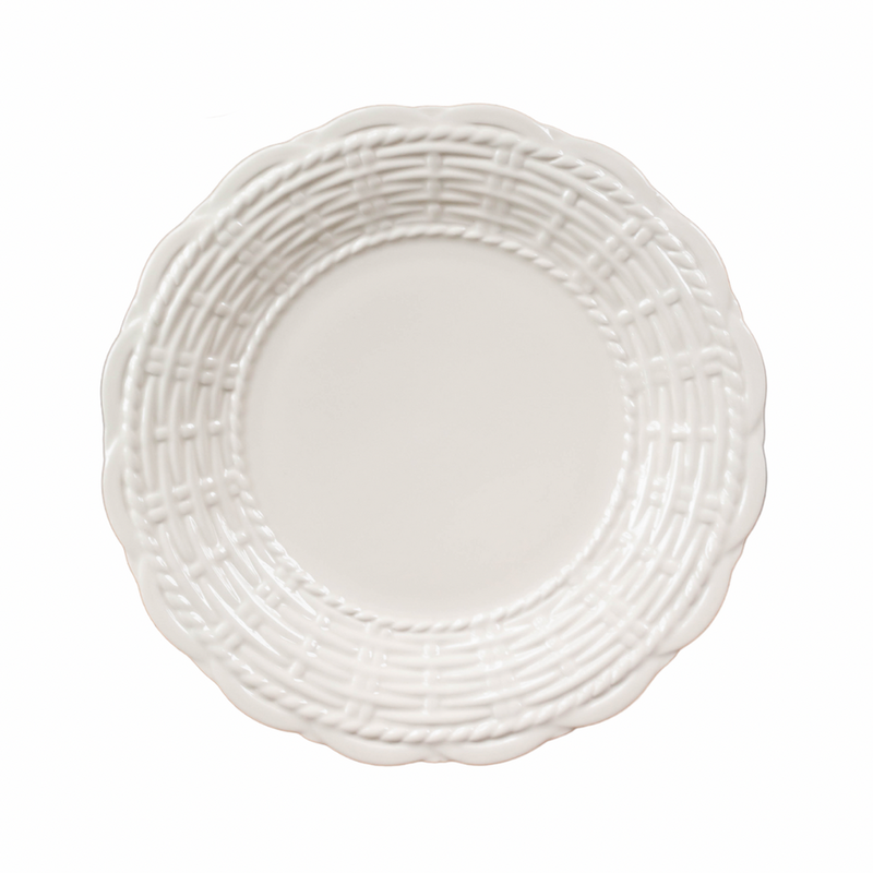 Provvista Designs | Basket Jubilee Dinner Plate, White