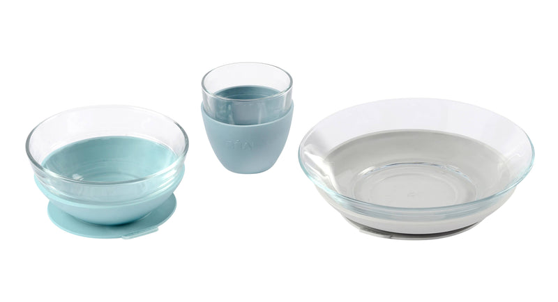 BEABA & Childhome | BEABA Glass Meal Set - Rain