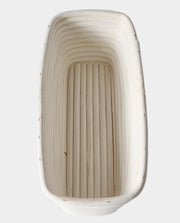 Breadtopia | Oblong Rattan Bread Proofing Basket and Liner, ideal for artisan bread, sourced from a family-run Vietnamese business, reflecting quality craftsmanship.