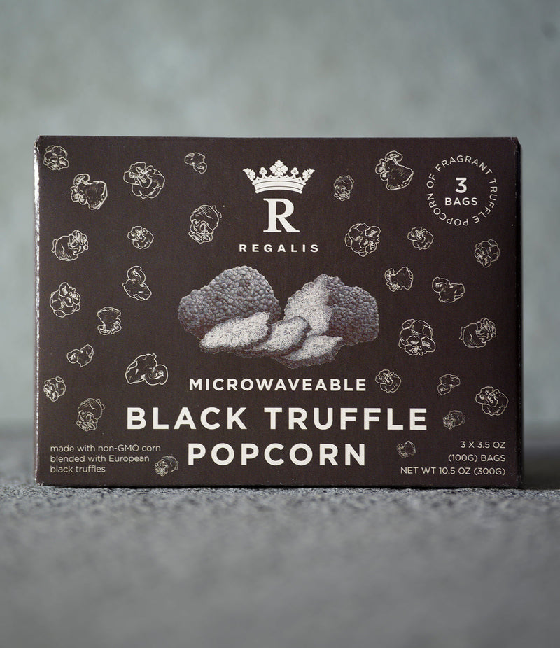 Regalis Foods | Microwave Black Truffle Popcorn Box, 3 bags