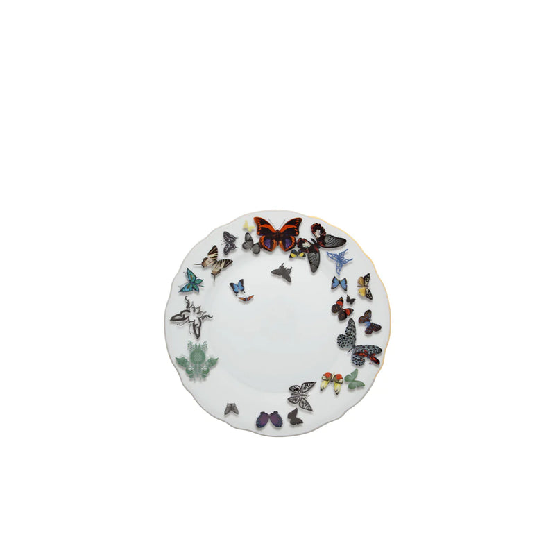 Vista Alegre | Lacroix Butterfly Parade Dinner Plate featuring a detailed design of butterflies, showcasing both real and imaginary species in a three-dimensional effect.