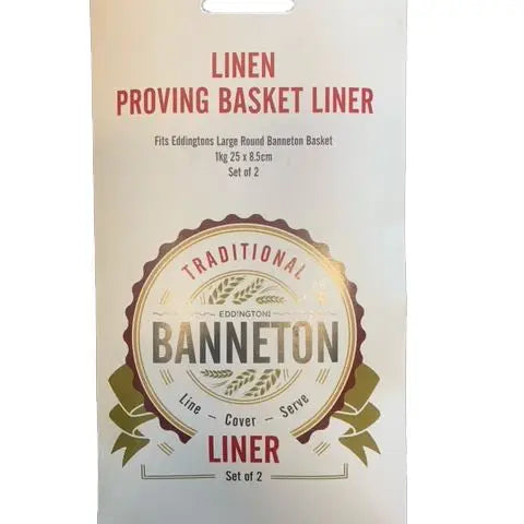 Banneton | Linen Proofing Basket Liner (Large, Round) by Eddington, designed for 1 kg loaves, offers quality airflow and moisture control for bread proofing.