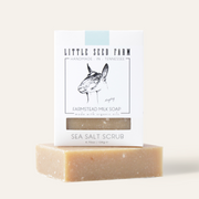 Little Seed Farm | Sea Salt Bar, a toning and exfoliating cleansing bar with organic essential oils, sea salt, and pumice for refreshing and detoxifying skin care.