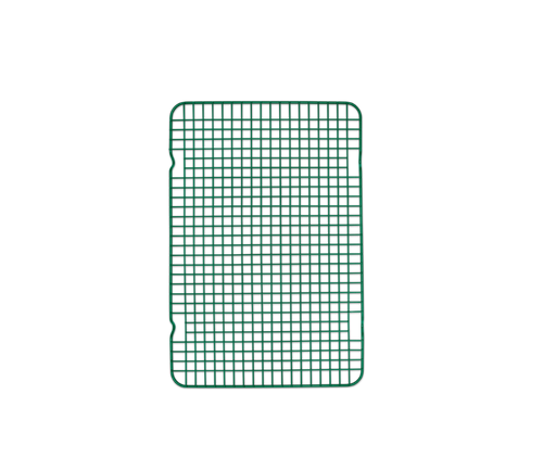 Great Jones | Big Chill - Blueberry, a cooling rack designed for optimal baking and roasting, featuring a green grid pattern for uniform cooling and easy cleanup.