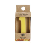Big Dipper Wax Works Birthday Number Cake Candle in box with star design, featuring a wooden pick for easy cake placement, perfect for toxin-free celebrations.