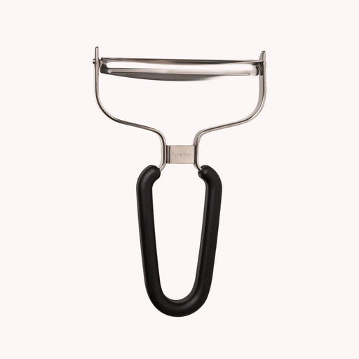 Spartan Kitchen | Spartan Slicer (Black) - A Y-style peeler with a stainless-steel blade and black handle, designed for effortless, precise vegetable slicing and cheese shaving.