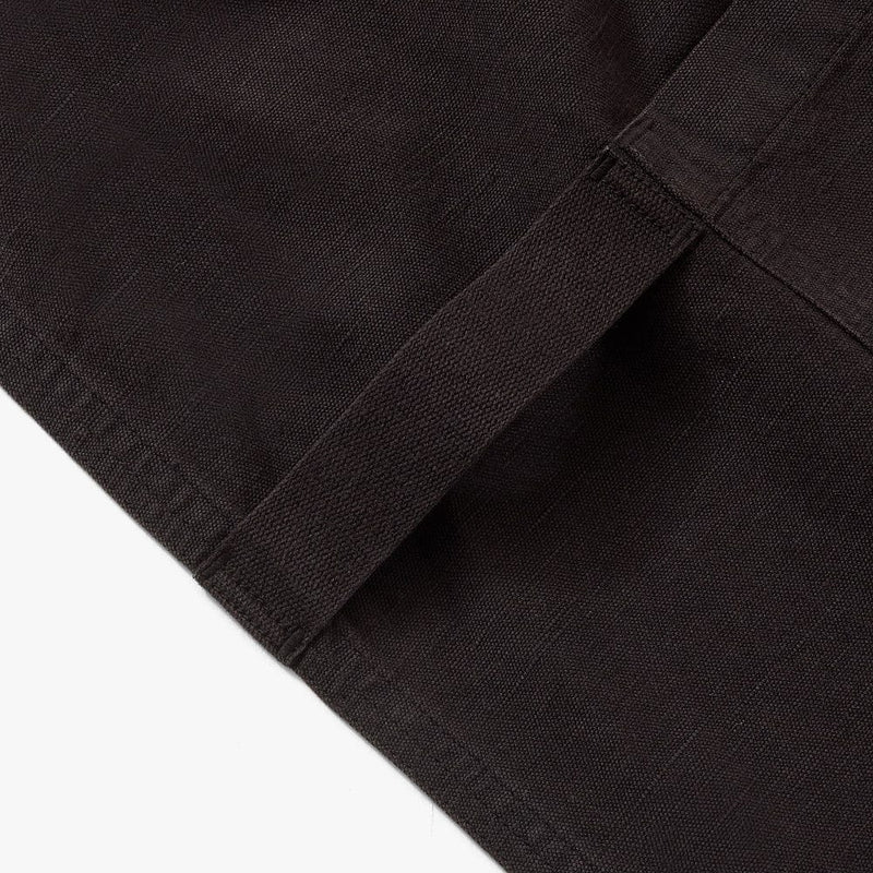 Hedley & Bennett Pinafore Apron, Vintage Caviar — fabric and construction detail