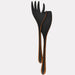 Jonathan's Spoons | Blackened Collection - Salad Set - Medium: Artisanal cherry wood spoons with flame-blackened finish, designed for comfort and versatility in kitchen tasks.