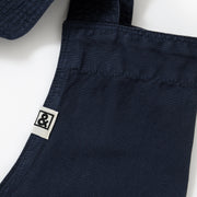 Hedley & Bennett Smock Apron, Blueberry Blue — fabric and construction detail