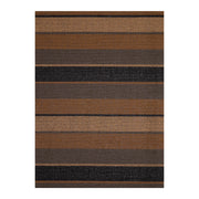 Chilewich | Bolt Stripe Shag Mats, Honey, 2 x 3, featuring wide earthy-toned horizontal stripes and a subtle woven texture, ideal for enhancing kitchen spaces.