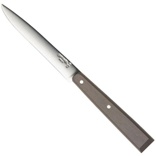 Opinel | Bon Appetit Steak Knives - Pepper, featuring a straight-edged stainless blade and riveted wood handle, perfect for precise slicing of meats and roasts.