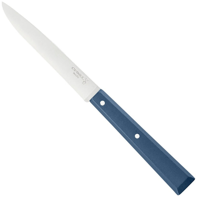 Opinel | Bon Appétit Steak Knives, Navy Blue, featuring a long stainless blade and riveted blue handle, ideal for precise slicing, from Athens Cooks' curated knife collection.