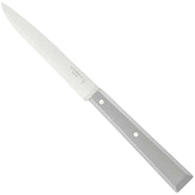 Opinel | Bon Appetit Steak Knives - Pepper: A slender, straight-bladed steak knife with a riveted handle, ideal for precise cutting tasks in food preparation.