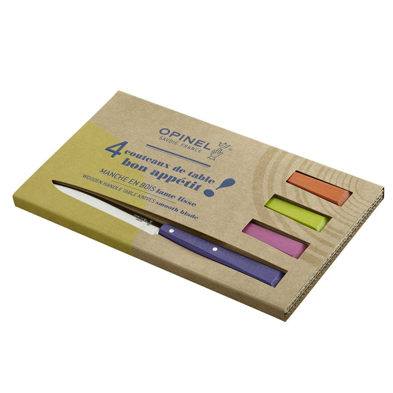 Opinel | Bon Appétit No.125 Steak & Table Knives Sets, Olivewood