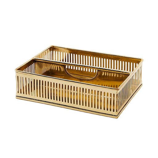 Sir/Madam Sheffield Silverware Caddy, Brass — product image
