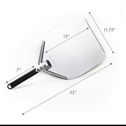 Brod & Taylor Metal Bread Peel, a sleek, essential baking tool designed for safely transferring bread to and from the oven, ideal for home bakers.