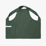 Hedley & Bennett | Smock - Broccolini apron, featuring wide neck straps, two large front pockets, and a white-trimmed side pocket, ideal for kitchen use.