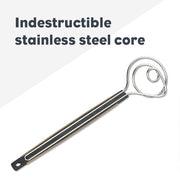 Brod & Taylor | Dough Whisk: Stainless steel spiral tool designed for efficient dough mixing, ideal for baking enthusiasts seeking quality kitchen tools.
