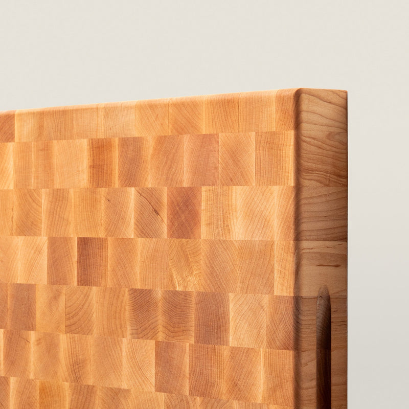 John Boos | Maple End Grain Reversible Chopping Block with Grips, 24 x 18 x 2.25 inches