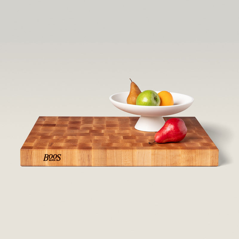 John Boos | Maple End Grain Reversible Chopping Block with Grips, 24 x 18 x 2.25 inches