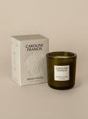 Caroline Francis - Daffodils at Play candle in a glass container, packaged in a box, crafted with coconut soy wax and non-toxic fragrance oils.