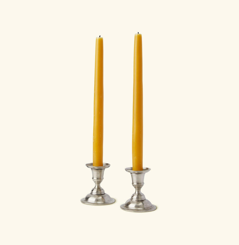 Match | Italian Pewter Martina Pewter Candlesticks.