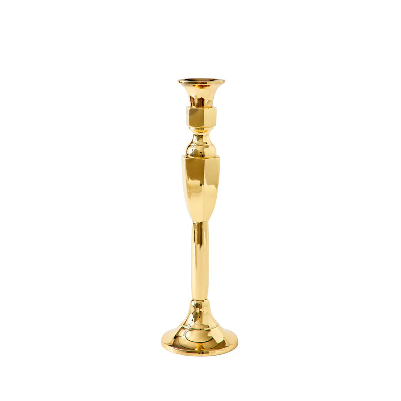 SIr|Madam Georgian Candlestick No. 1, Brass, displayed elegantly upright, exemplifies refined craftsmanship and timeless elegance for sophisticated home décor.