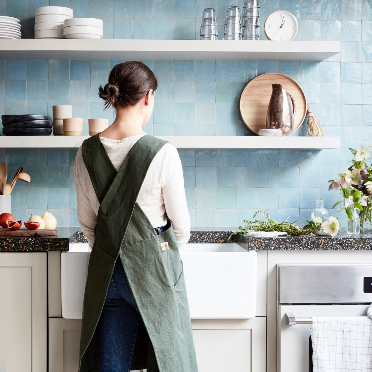 The Floral Society | Canvas Workshop Apron, Fern