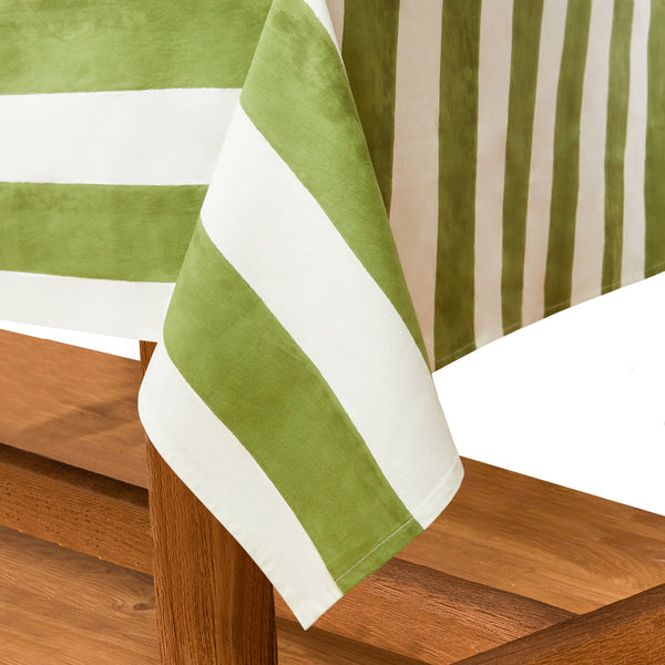 Couleur Nature | St. Tropez Tablecloth, Vert, 59" x 86"