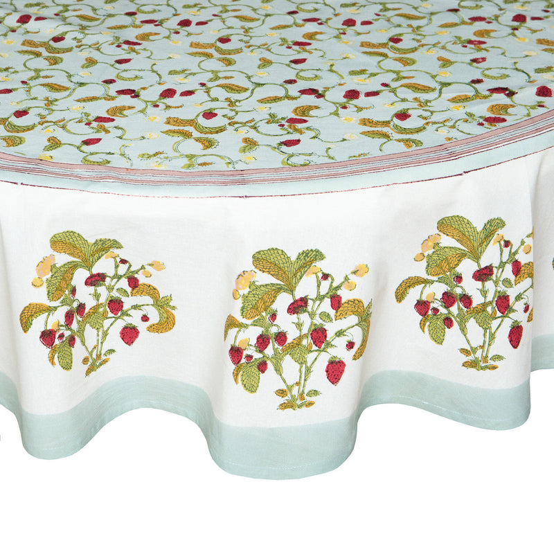 Couleur Nature | Fraises des Tablecloth, Bois Blue