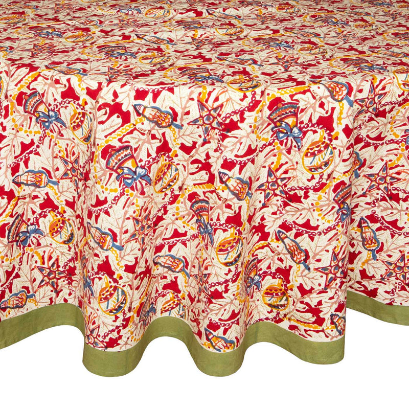 Couleur Nature | Noel French Tablecloths, Red & Green