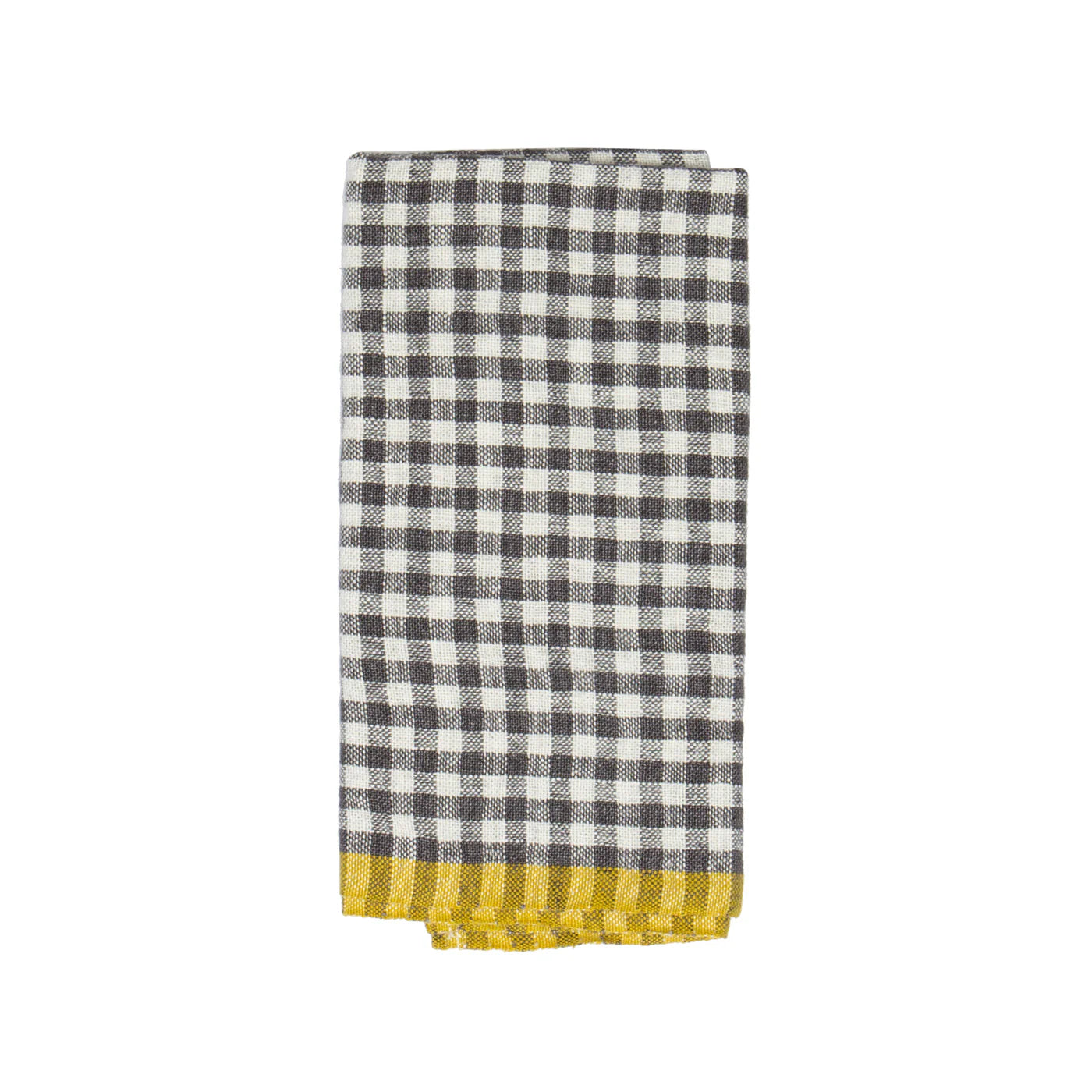 Caravan Home Gingham Grey & Dijon Towels - Thumbnail 2