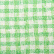 Close-up of Caravan Home 20 x 30 Lime & Aqua Towels, featuring a detailed green-and-white gingham pattern, showcasing intricate weaving and craftsmanship.