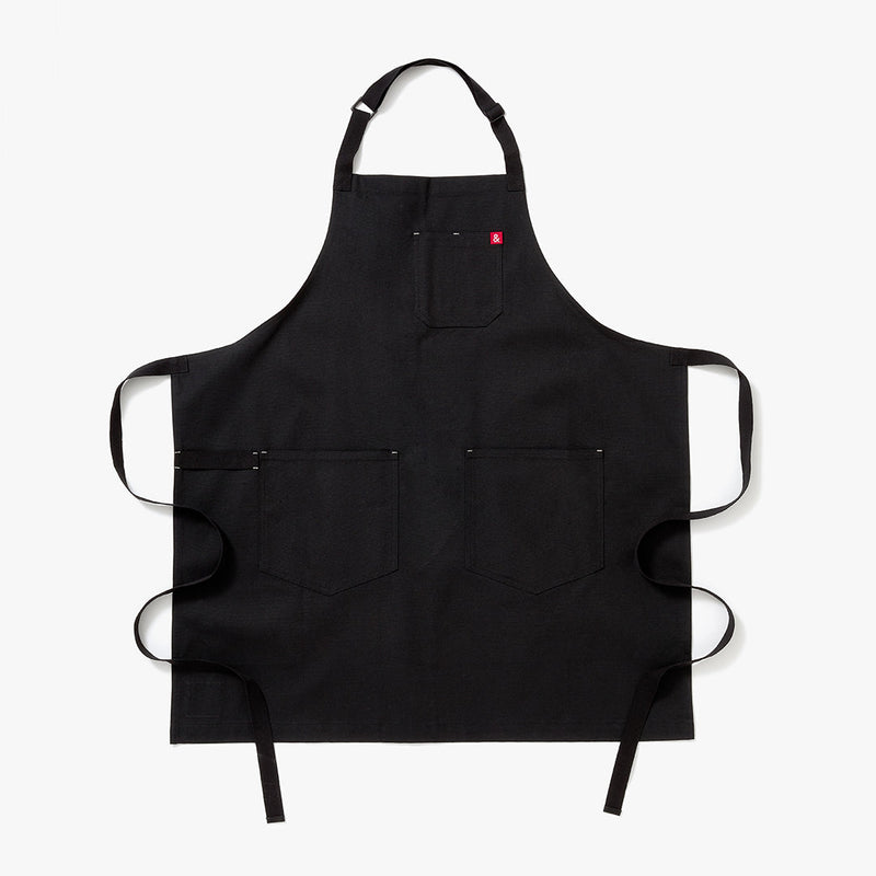 Hedley & Bennett Essential Apron, Caviar Black — front view