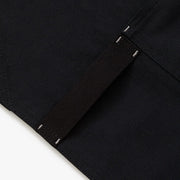 Hedley & Bennett All Day Crossback Apron, Caviar Black — fabric and construction detail