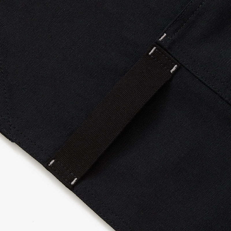 Hedley & Bennett All Day Crossback Apron, Caviar Black — fabric and construction detail