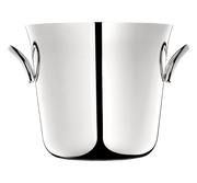 Christofle | Champagne Bucket Vertigo, Silver Plated with looped side-handles, designed by Andrée Putman, perfect for chilling champagne or wine, a stylish gift for entertainers.