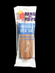 King of Pops | Chocolate Sea Salt - 4 pack, featuring a popsicle package with dark chocolate, sea salt, and organic cane sugar, reflecting a handcrafted, refreshing treat.