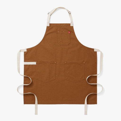 Hedley & Bennett Essential Apron, Cider Brown — front view