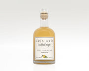 Gris Gris | Cocktail Magic Simple Syrup - Yuzu Serrano in a glass bottle with cork, featuring a white label, ideal for enhancing cocktails with a spicy, aromatic twist.