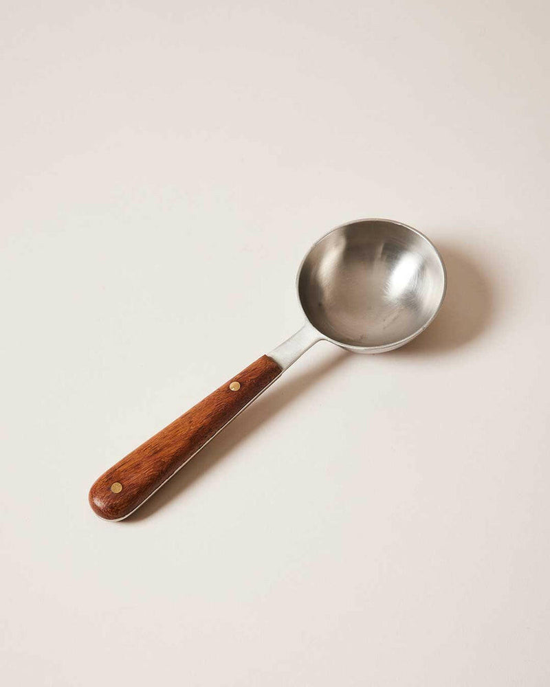 Farmhouse Pottery | Coffee Scoops - Artisan: A stylish gold coffee scoop with a scalloped handle, designed to measure 2 tablespoons for perfect brewing.