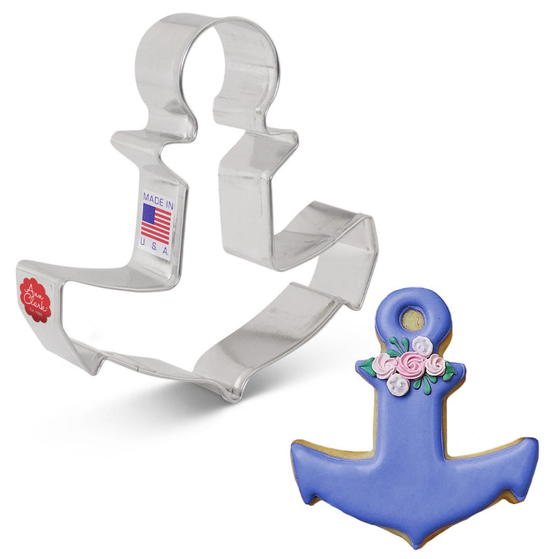 Ann Clark Anchor cookie cutter, a quality baking tool from America's leading manufacturer, perfect for nautical-themed baking projects, available at Athens Cooks.