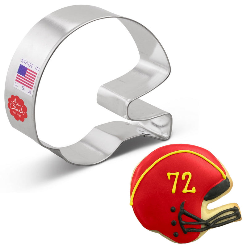 Ann Clark Football Helmet cookie cutter, crafted for sports-themed baking, from America's leading manufacturer, enhancing baking experiences for both home and professional bakers.