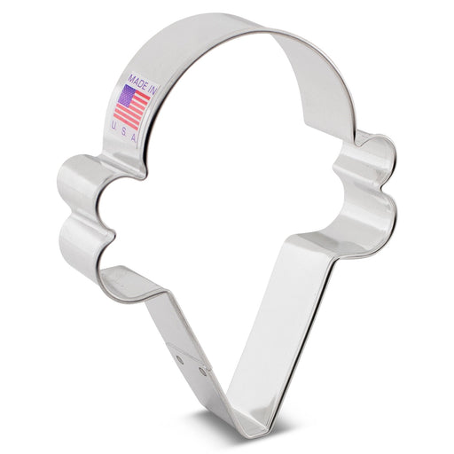 Ann Clark | Cookie Cutters - Ice Cream Cone, crafted by America's largest manufacturer, ideal for creating fun, sweet summer treats in your kitchen.