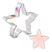 Ann Clark Starfish cookie cutter, shaped like a star, enhances ocean-themed baking, from America's largest cookie cutter manufacturer, proudly crafted in Rutland, Vermont.