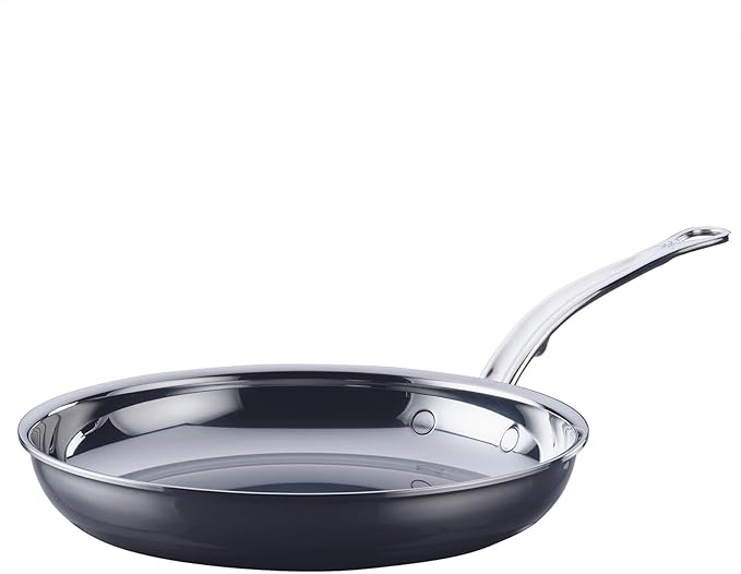 Hestan NanoBond | Cookware - 11 Titanium Skillet with long handle, riveted construction, showcasing its durable, scratch-resistant titanium nano-layered stainless-steel surface, ideal for professional cooking.