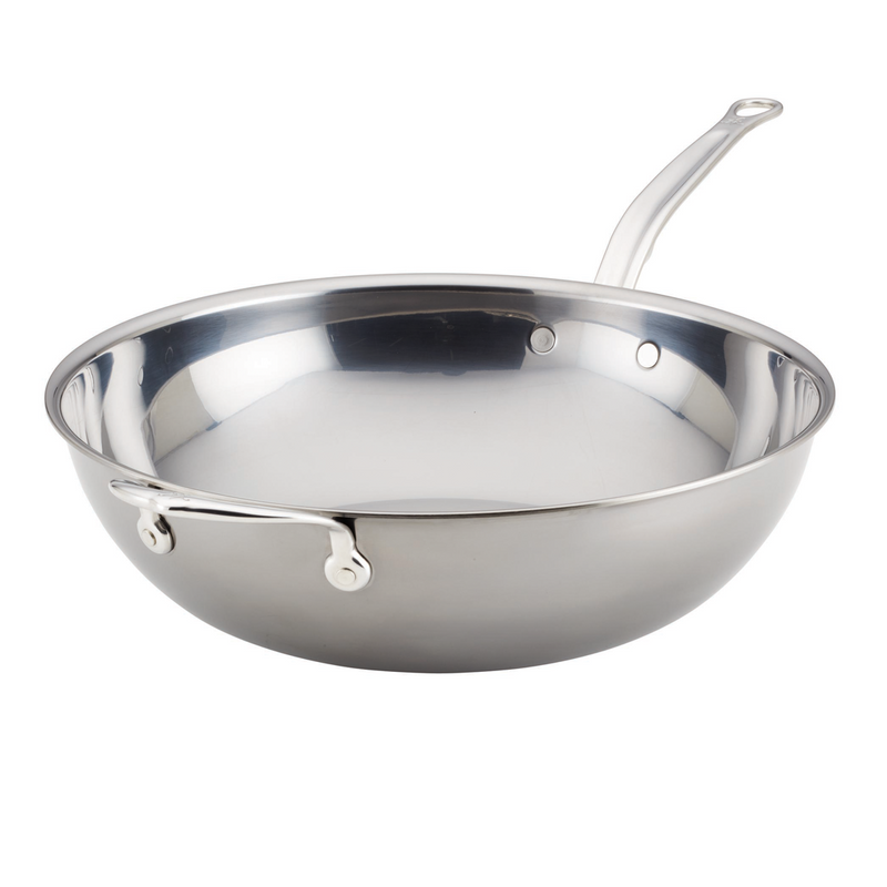 Hestan NanoBond | Cookware - 5qt Essential Pan + Lid, featuring durable titanium-reinforced stainless steel, ergonomic handles, and flared rims for drip-free pouring, ideal for professional cooking.