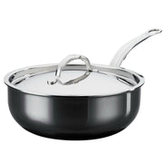 Hestan NanoBond | Cookware - 5qt Essential Pan + Lid features ergonomic handles and durable titanium-reinforced stainless steel, ideal for professional and home kitchens.