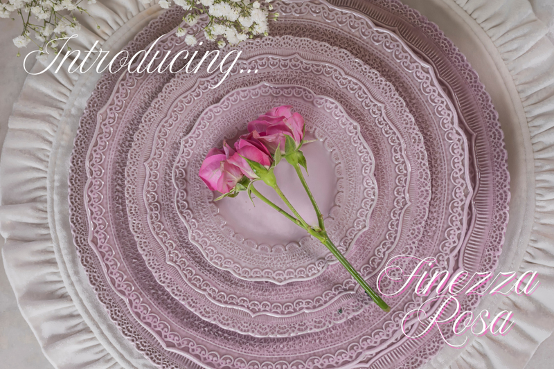 Arte Italica & Crown Linen Designs | Rialto Borghese Water/ Wine Glass - New: White with Gold